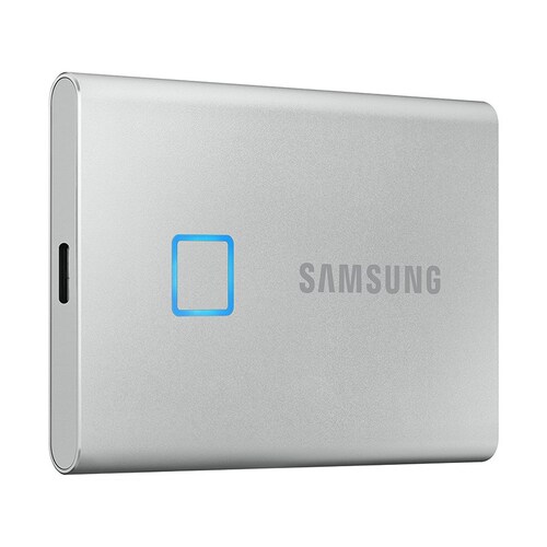Samsung 1TB T7 Touch Portable MU-PC1T0S/WW Silver Finger Scanning Bio Security