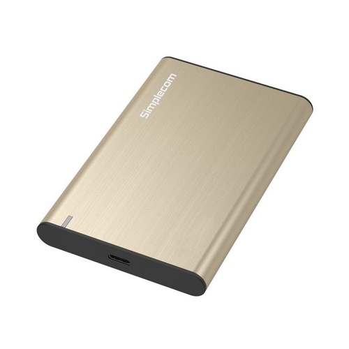 Simplecom SE221 Aluminium 2.5'' SATA HDD/SSD to USB 3.1 Enclosure - Gold