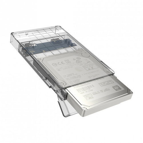 Simplecom SE203-Clear Tool Free 2.5" SATA HDD SSD to USB 3.0 Hard Drive Enclosure