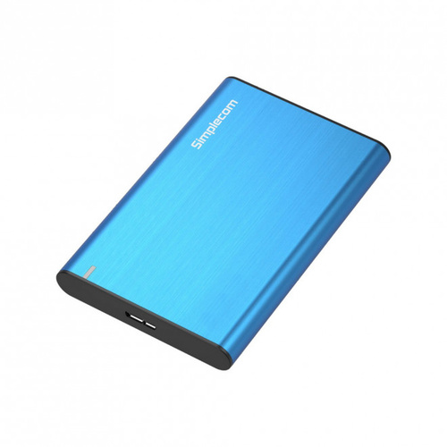 Simplecom SE211-BL Aluminium Slim 2.5`` SATA to USB 3.0 HDD Enclosure - Blue
