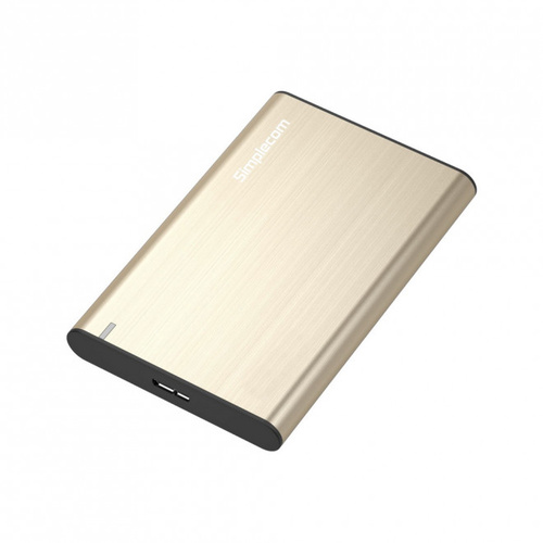 Simplecom SE211-GD Aluminium Slim 2.5`` SATA to USB 3.0 HDD Enclosure Gold