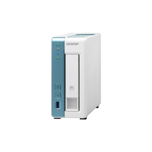 QNAP TS-131K 1-Bay TurboNAS,Alpine AL-214 ARM v7 Quad-core 1.7Ghz, 1GB RAM, SATA 6Gb/s, 1 x GbE LAN, 3 x USB3.0, HDD hot-swappab