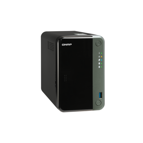 QNAP TS-253D-4G 2-Bay NAS, Intel Celeron J4125 quad-core 2.0GHz (up to 2.7GHz), 4GB DDR4 SODIMM RAM (1x4GB, max 8GB total),2x 2.