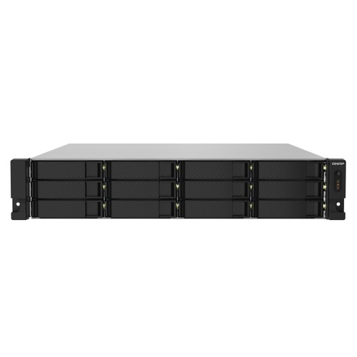 QNAP TS-1232PXU-RP-4G 12-Bay 2U rackmount NAS Cortex-A57 quad-core 1.7GHz CPU, 4GB DDR4 UDIMM RAM (max 16GB), SATA 6Gb/s, redund