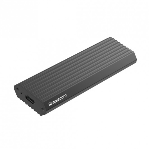 Simplecom SE513 NVMe PCIe (M Key) M.2 SSD to USB 3.1 Gen 2 Type C Enclosure 10Gbps - Gray
