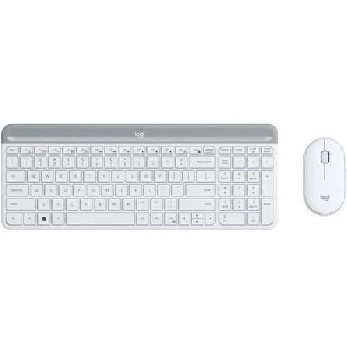 Logitech MK470 Slim Wireless Keyboard and Mouse Combo White 920-009183