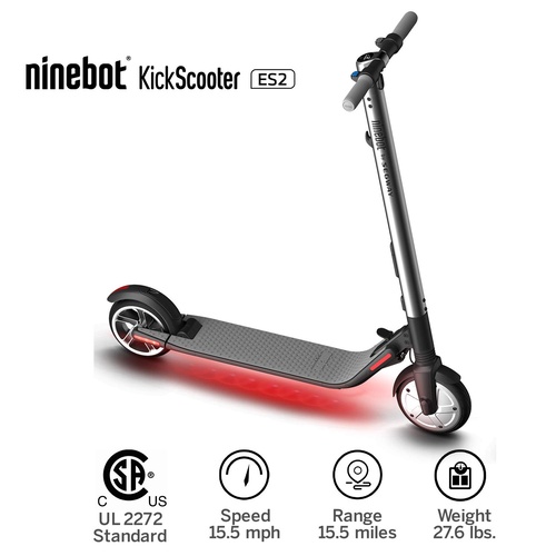 Segway Ninebot KickScooter ES2 Folding Electric Scooter Dark Grey 2020 Model