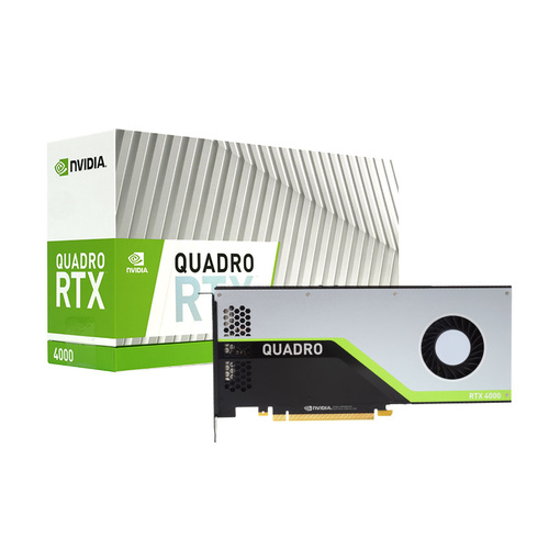 NVidia Quadro RTX4000 8GB GDDR6 3xDP1.4 5K 4x4096x2160@120Hz 1xVirtualLink 256-Bit 416GB/s 2304 Cuda 288 Tensor 36 RT PCIe Workstation Card