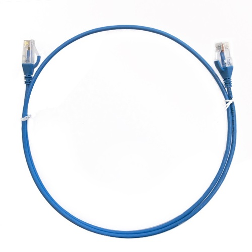 8ware CAT6 Ultra Thin Slim Cable 1m - Blue Color Premium RJ45 Ethernet Network LAN UTP Patch Cord 26AWG