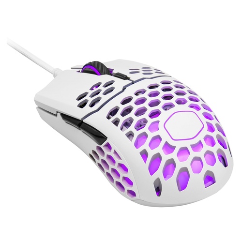 Cooler Master MM711 RGB Lightweight Optical Gaming Mouse - Matte White