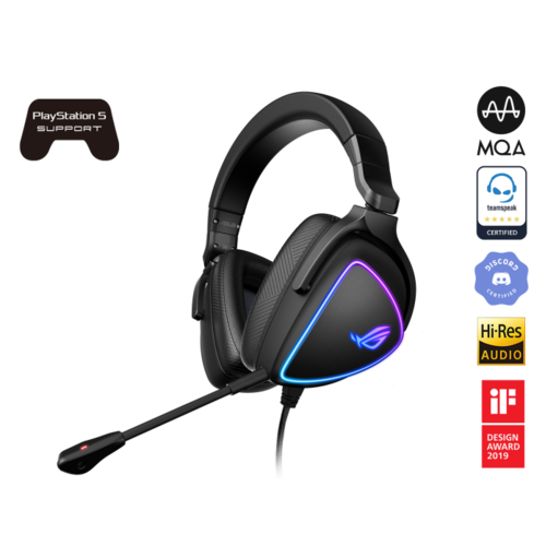 ASUS ROG Delta S Hi-Res MQA Audiophile Aura RGB Lightweight USB-C Gaming Headset