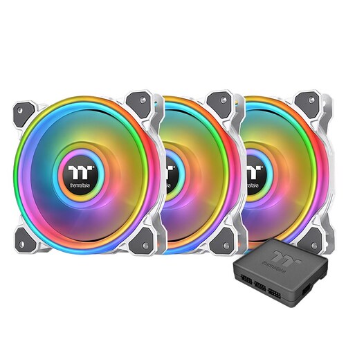 Thermaltake Riing Quad 14 RGB Radiator Fan TT Premium Edition 3 Pack White