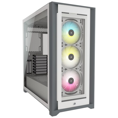 Corsair iCUE 5000X RGB Tempered Glass White Mid Tower Case