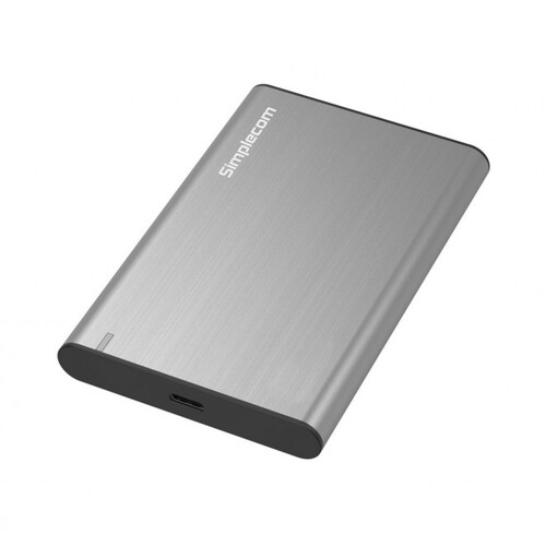 Simplecom SE221 Aluminium 2.5" SATA HDD/SSD to USB3.1 Enclosure - Grey