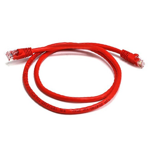 8ware PL6A-0.5RD CAT6A 10Gbps UTP Ethernet Cable 0.5m (50cm) - Red Color Snagles