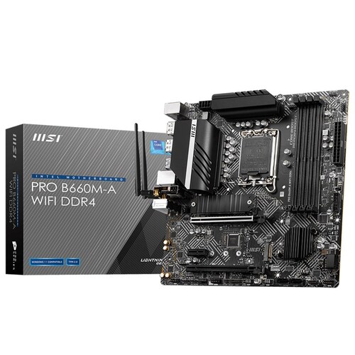 MSI PRO B660M-A WIFI DDR4 mATX Next GEN Motherboard