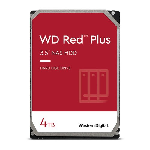 WD Red Plus 4TB 3.5" 5400RPM SATA NAS Hard Drive WD40EFZX