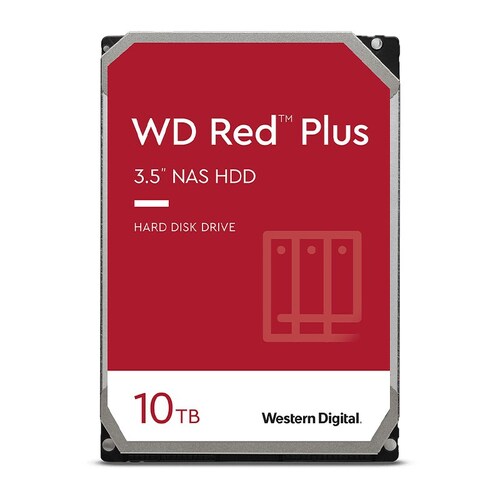 WD Red Plus 10TB 3.5" 7200RPM SATA NAS Hard Drive WD101EFBX