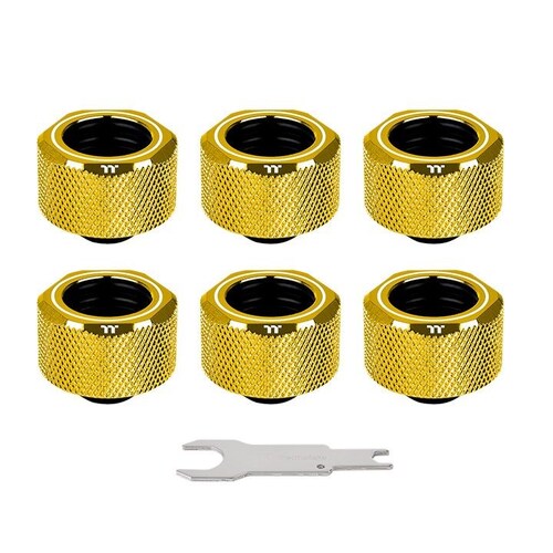 Thermaltake Pacific C-PRO G1/4 PETG Tube 16mm OD Compression Gold - 6 Pack