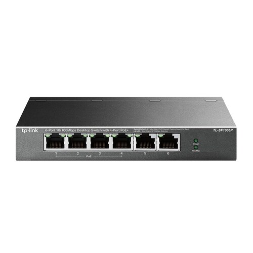 TP-Link TL-SF1006P 6-Port 10/100Mbps Unmanaged Desktop Switch with 4 Port PoE+