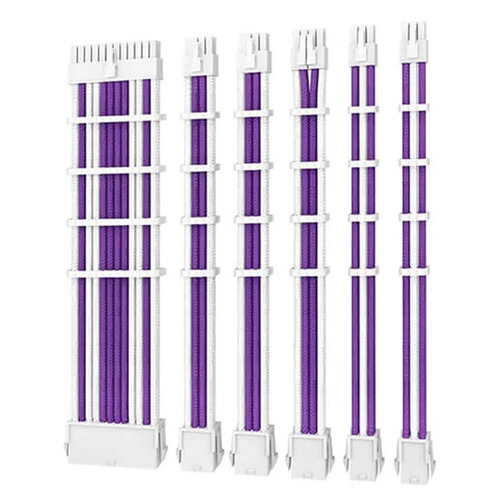 Antec PSU Sleeved Extension Cable Kit V2 - Purple/White (compatible with any brand PSU)