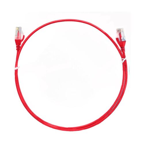 8ware CAT6THINRD-10M CAT6 Ultra Thin Slim Cable 10m - Red
