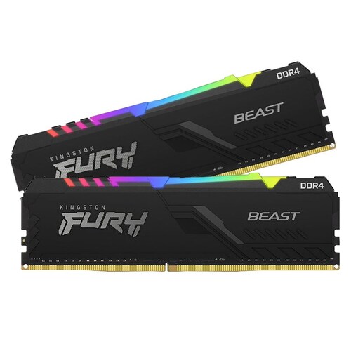 Kingston HyperX FURY BEAST RGB 16GB 2x8GB DDR4 3600MHz CL17 RAM Memory