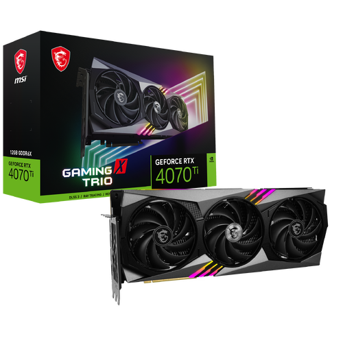 MSI GeForce RTX 4070 Ti GAMING X TRIO 12GB GDDR6X Next GEN Graphics Card