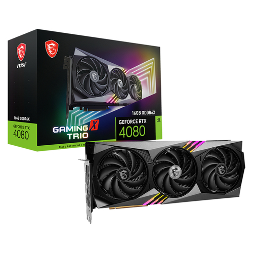 MSI GeForce RTX 4080 GAMING X TRIO 16GB GDDR6X Next GEN Graphics Card