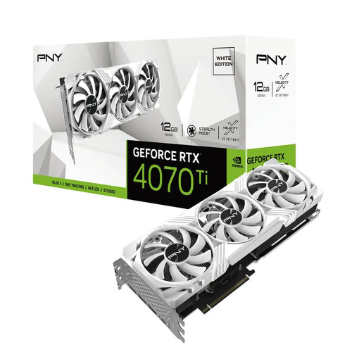 PNY GeForce RTX 4070 Ti VERTO White 12GB GDDR6X Next GEN Graphics Card