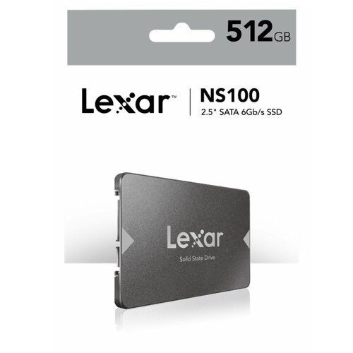 Lexar NS100 2.5" SATA SSD 512GB up to 550MB/s 500MB/s write