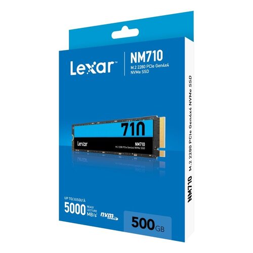 Lexar NM710 M.2 2280 PCIe Gen4x4 SSD 500GB up to 5000MB/s read  2600MB/s write