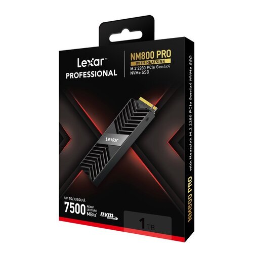 Lexar NM800 Pro M.2 2280 PCIe Gen4x4 SSD 1TB + HS up to 7500MB/s read 6300MB/s write