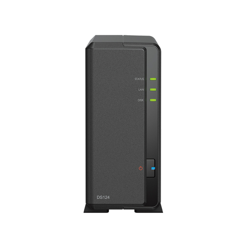 Synology DiskStation DS124 1-Bay 3.5" Diskless 1xGbE NAS (Tower), Realtek RTD1619B quad-core. 1.4GHz, 1GB RAM, 2xUSB3 - 2 yr Wty - Launch date 19JUL23