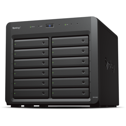Synology Expansion Unit DX1222 12-Bay 3.5" Diskless NAS for Cmptabile Scalable Models , Synology Drives only