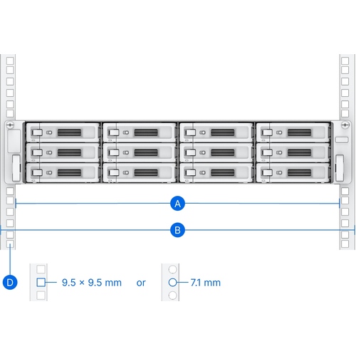 Synology Rail Kit RKS-02 (Sliding) for 1U, 2U and 3U NAS Systems ( Replaces RKS1317 )