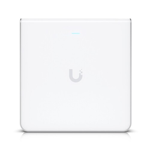 Ubiquiti UniFi Wi-Fi 6 Enterprise Sleek, wall-mounted WiFi 6E access point with an integrated four-port switch