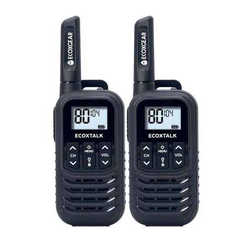 EcoX UHF 0.5W 2 Pk Black