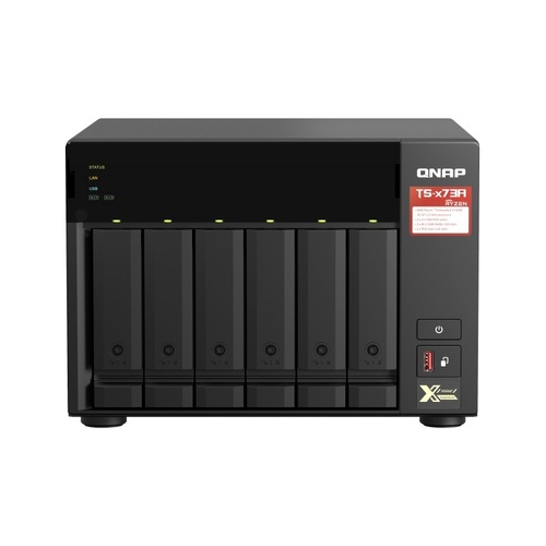 QNAP 6-BAY NAS (NO DISK), AMD QC 2.2GHz, 8GB, 2.5GbE(2), M.2(2), TWR, 3YR WTY