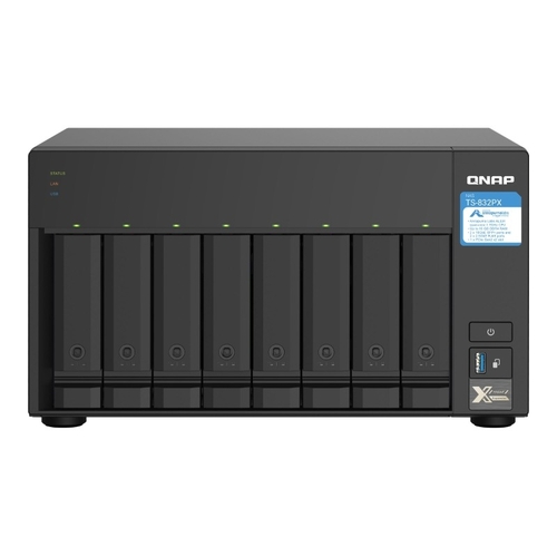 QNAP 8-BAY NAS (NO DISK) ALPINE QC 1.7GHz, 4GB, 2.5GbE(2), 10GbE SFP+(2), TWR, 2YR WTY