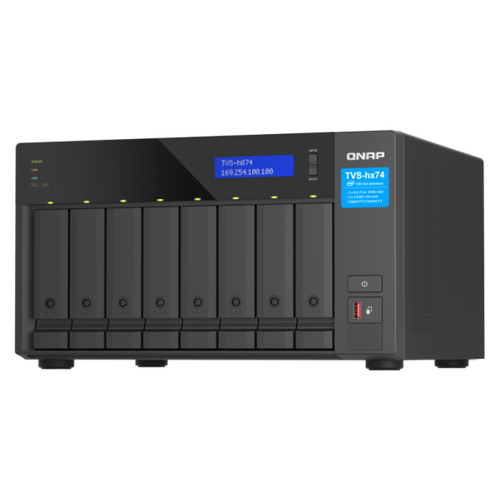 QNAP 8-BAY NAS (NO DISK) INTEL 6-CORE 2.5GHz, 32GB, 2.5GbE(2), M.2(2), PCIe, TWR, 3YR WTY