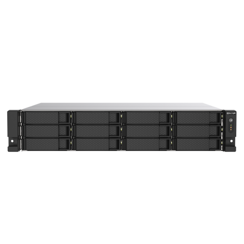 QNAP 12-BAY NAS(NO DISK) AMD QC 2.2GHz, 8GB, 2.5GbE(2), PCIe(2), 2U, RPSU, 3YR WTY