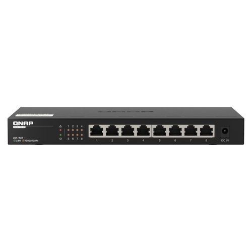 QNAP 8-PORT UNMANAGED SWITCH, 2.5GBPS AUTO NEGOTIATION, 2.5GbE(8), 2YR WTY