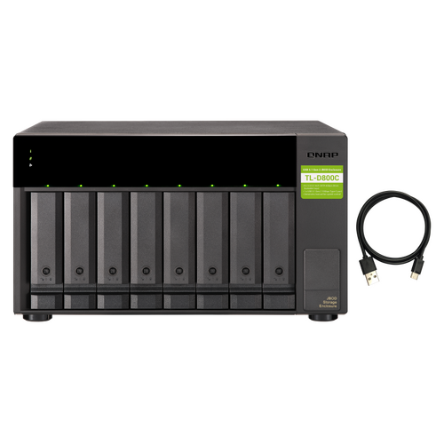 QNAP 8-BAY SATA JBOD EXPANSION UNIT (NO DISK), USB-C(1), TWR, 2YR WTY