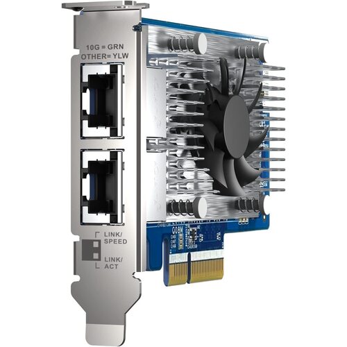 QNAP DUAL PORT 10GBASE-T NETWORK CARD WITH SR-IOV and iSCSI SUPPORT (PCIE GEN3 X4)