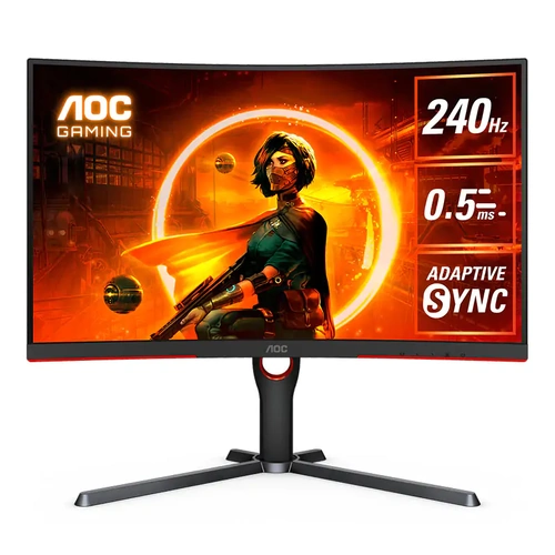 AOC CQ27G3Z 27" 2K WQHD 240Hz 0.5ms VA Curved Gaming Monitor