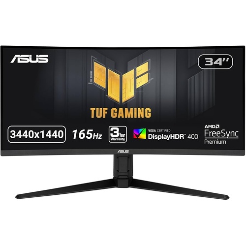 ASUS TUF Gaming VG34VQL1B 34" 2K WQHD 165Hz 1ms VA Curved Gaming Monitor