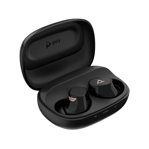 HP Poly Voyager Free 20 Black Earbuds +Basic Charge Case A28PTAA
