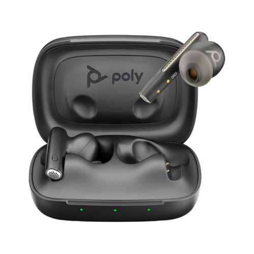 HP 7Y8M2AA Poly Voyager Free 60 Carbon Black Earbuds +Basic Charge Case