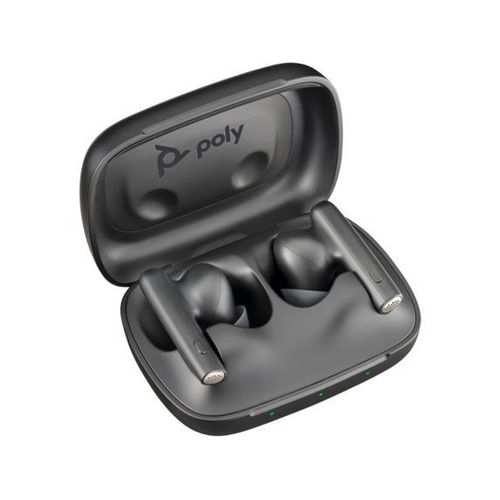 HP 7Y8M0AA Poly Voyager Free 60 Carbon Black Earbuds +Basic Charge Case